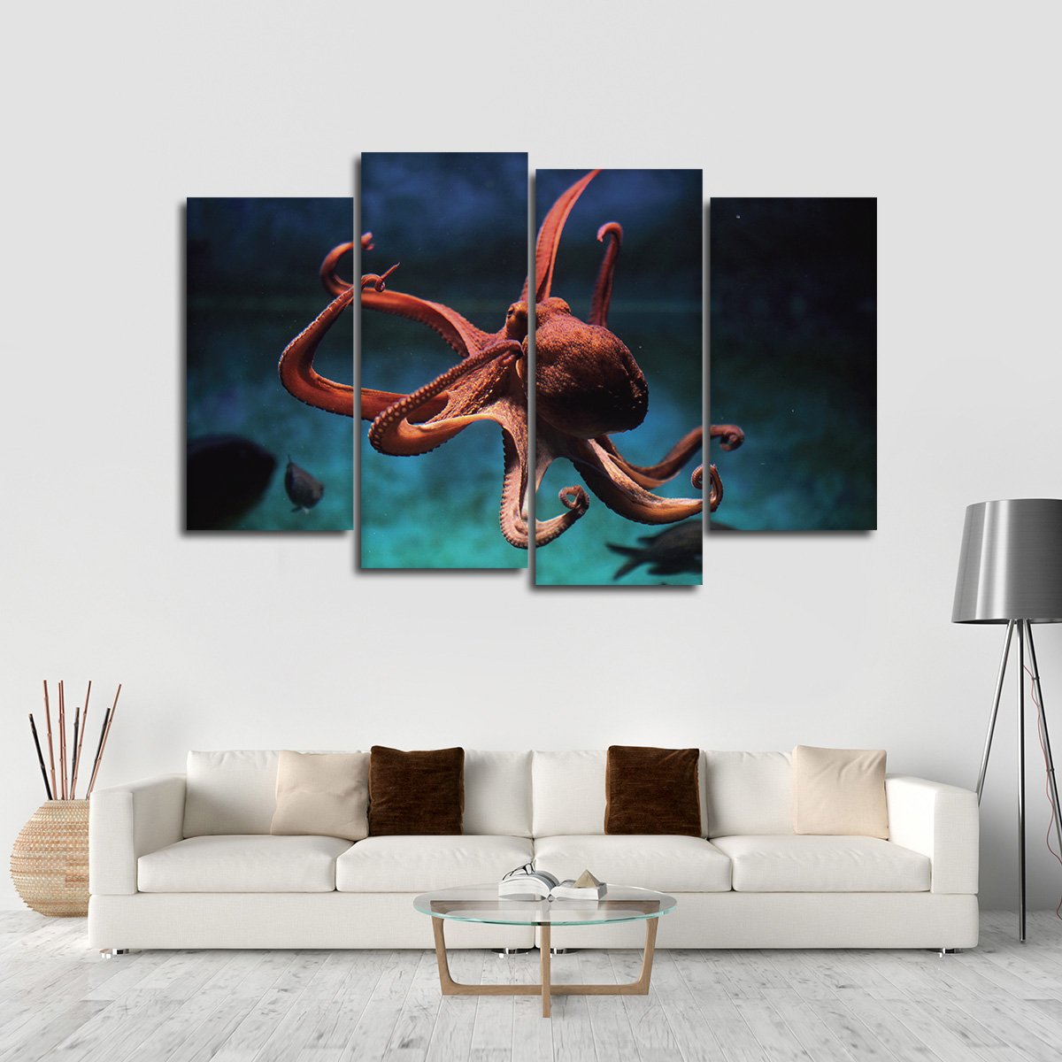 Octopus Multi Panel Canvas Wall Art