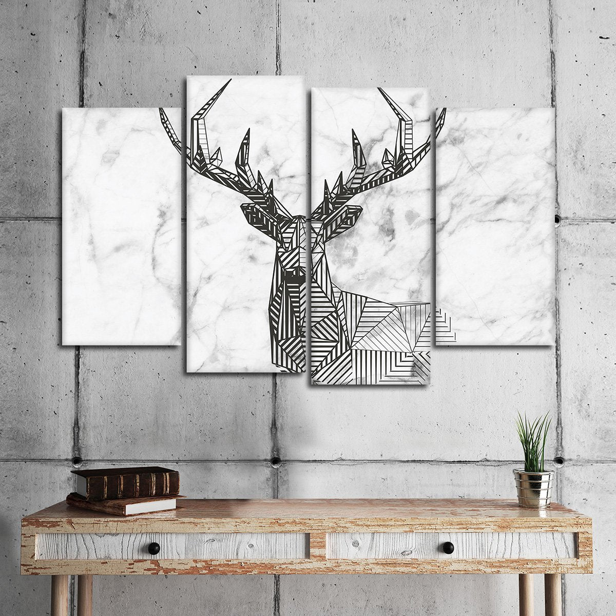Oh Deer Multi Panel Canvas Wall Art