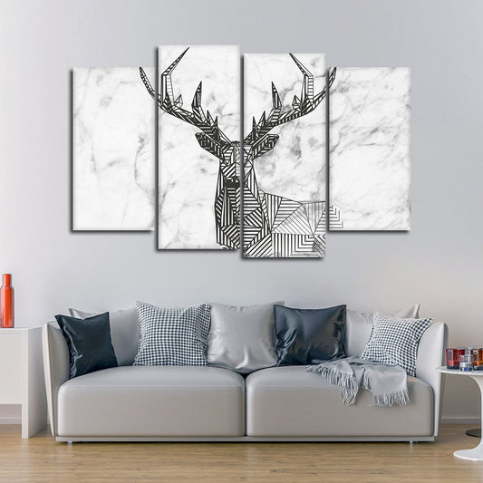Oh Deer Multi Panel Canvas Wall Art