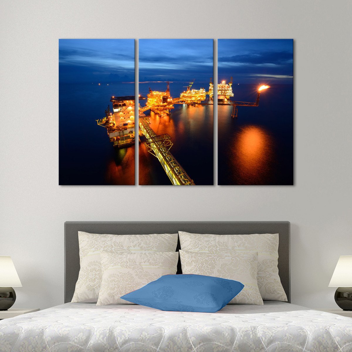 Oil Rig Multi Panel Canvas Wall Art