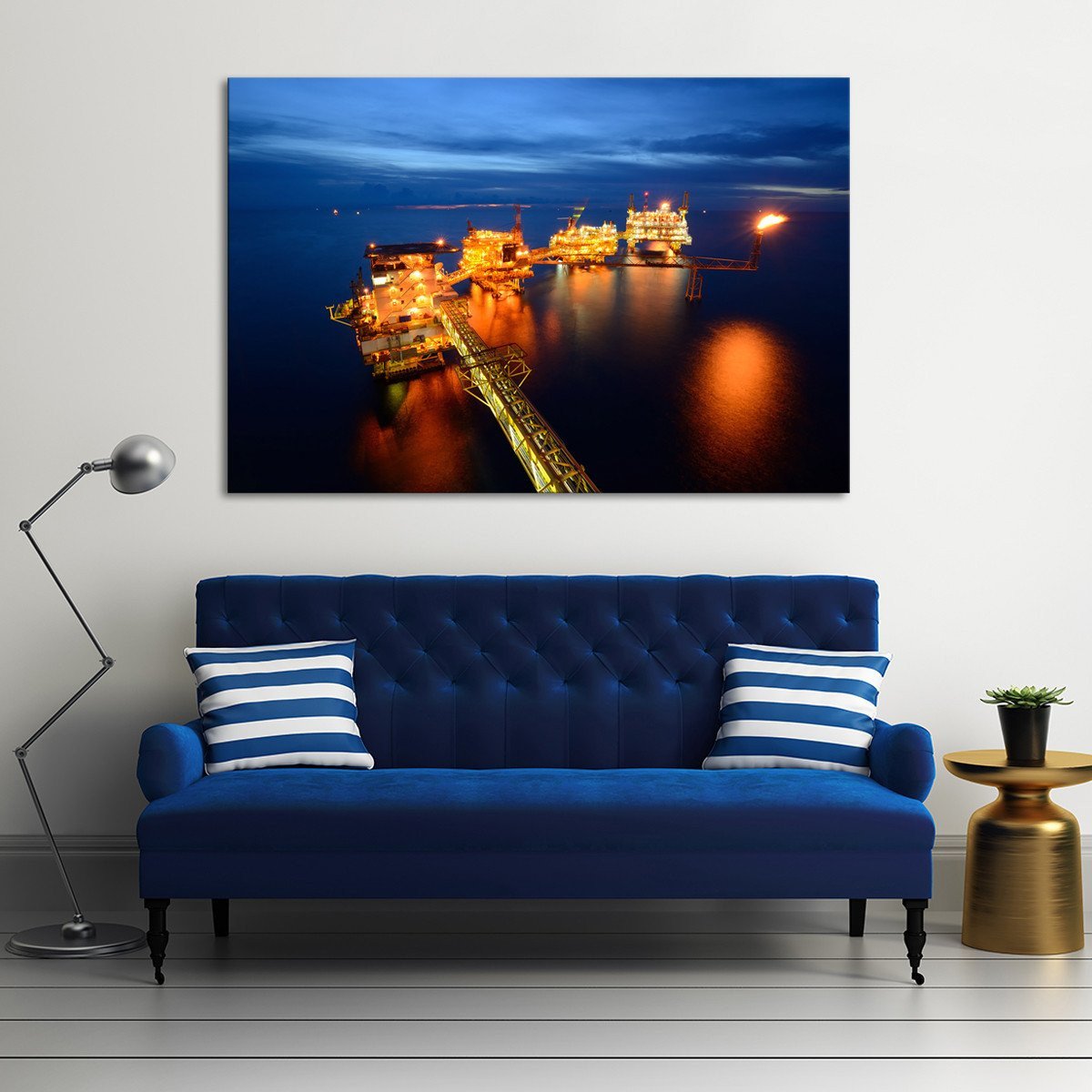 Oil Rig Multi Panel Canvas Wall Art