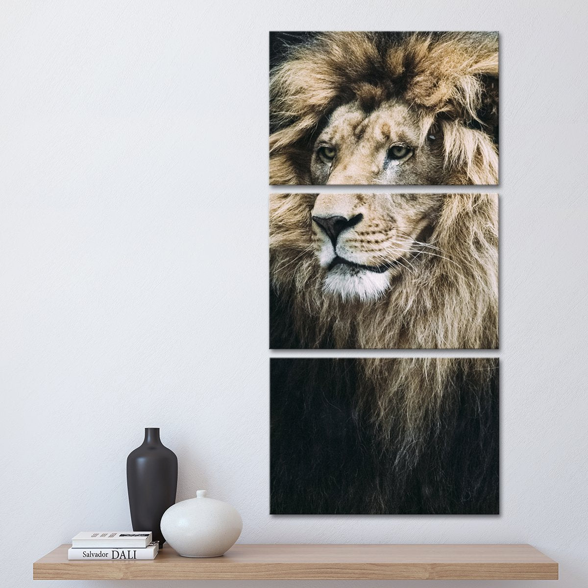Old Lion Multi Panel Canvas Wall Art