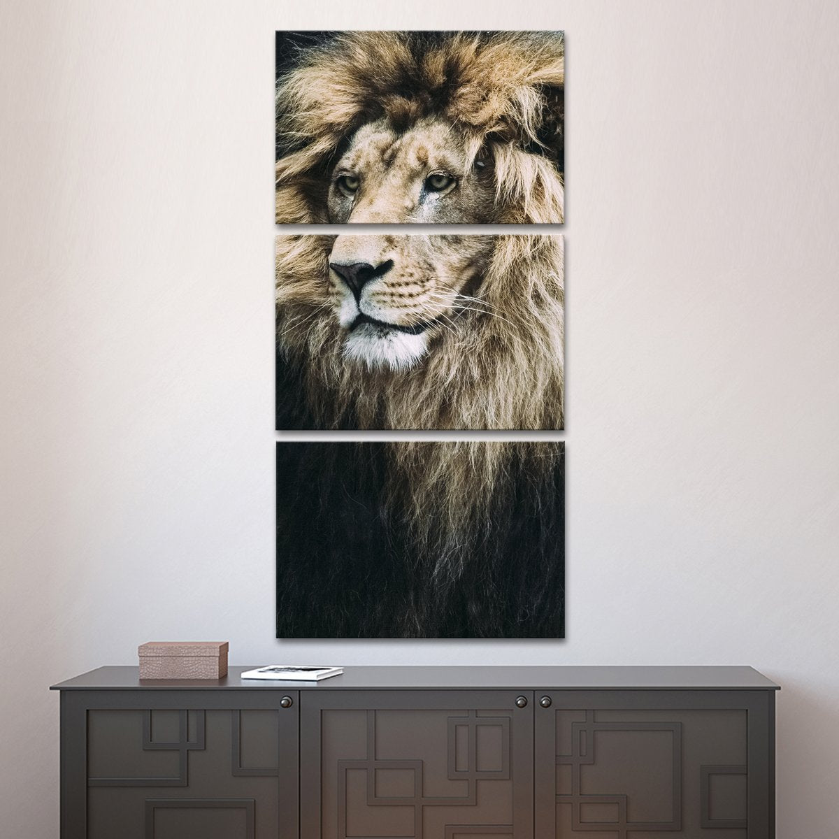 Old Lion Multi Panel Canvas Wall Art
