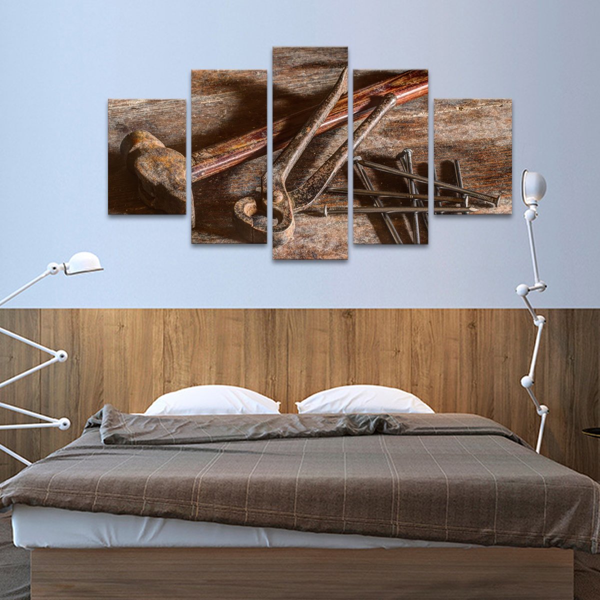 Old Tools Multi Panel Canvas Wall Art