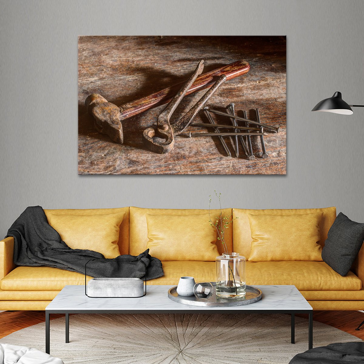 Old Tools Multi Panel Canvas Wall Art