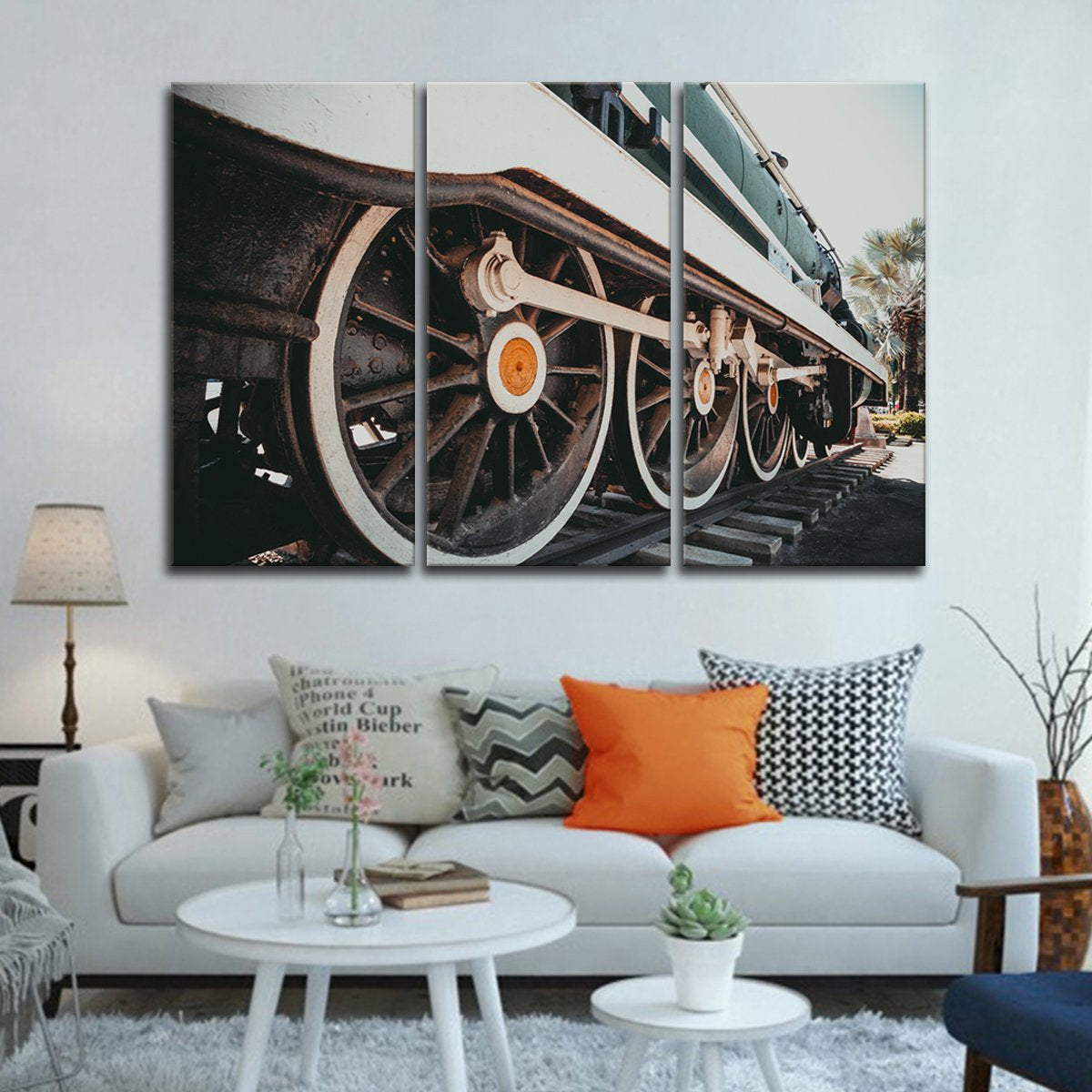 Old Train Multi Panel Canvas Wall Art
