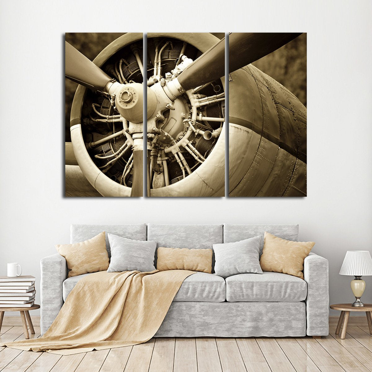 Old Engine Multi Panel Canvas Wall Art