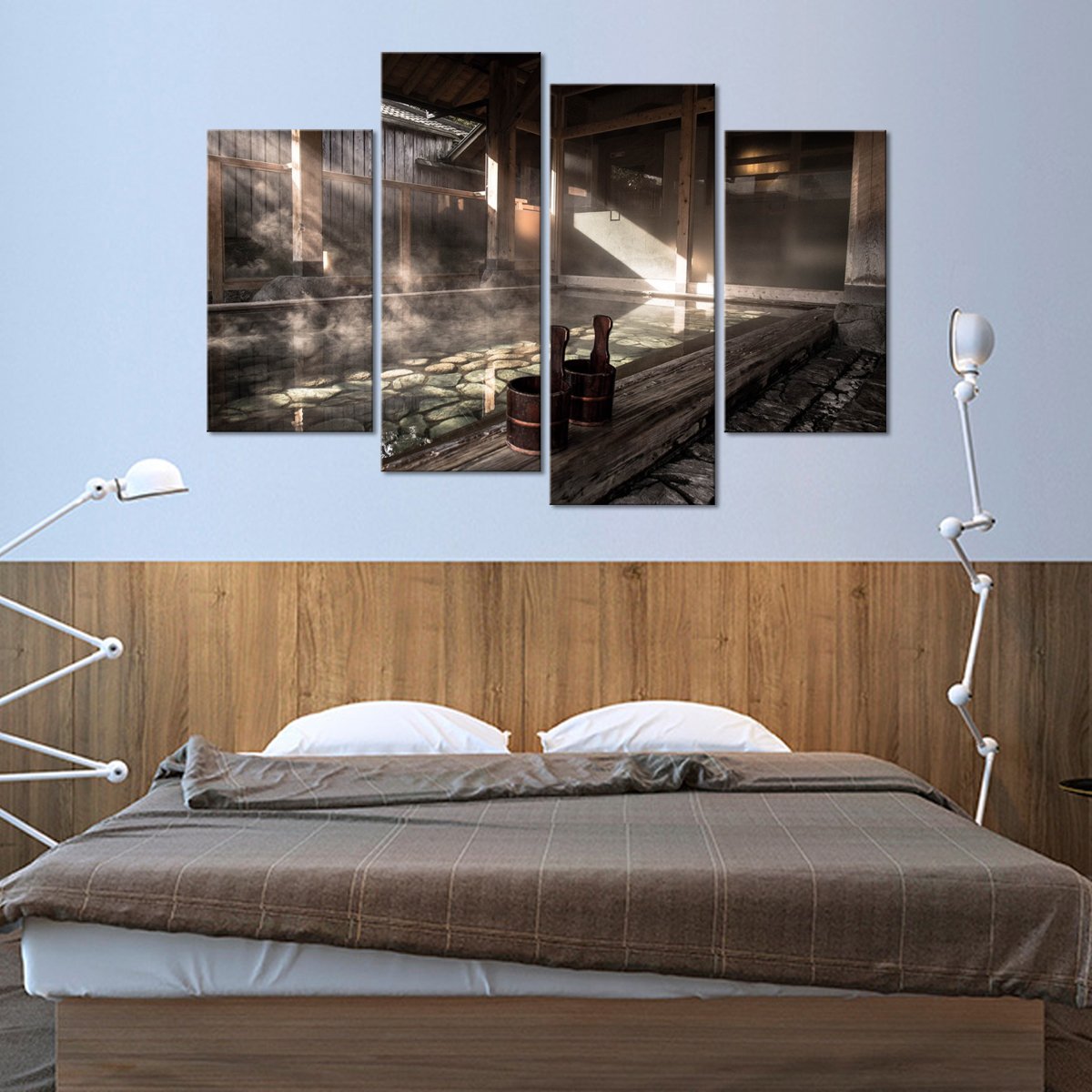 Onsen Multi Panel Canvas Wall Art