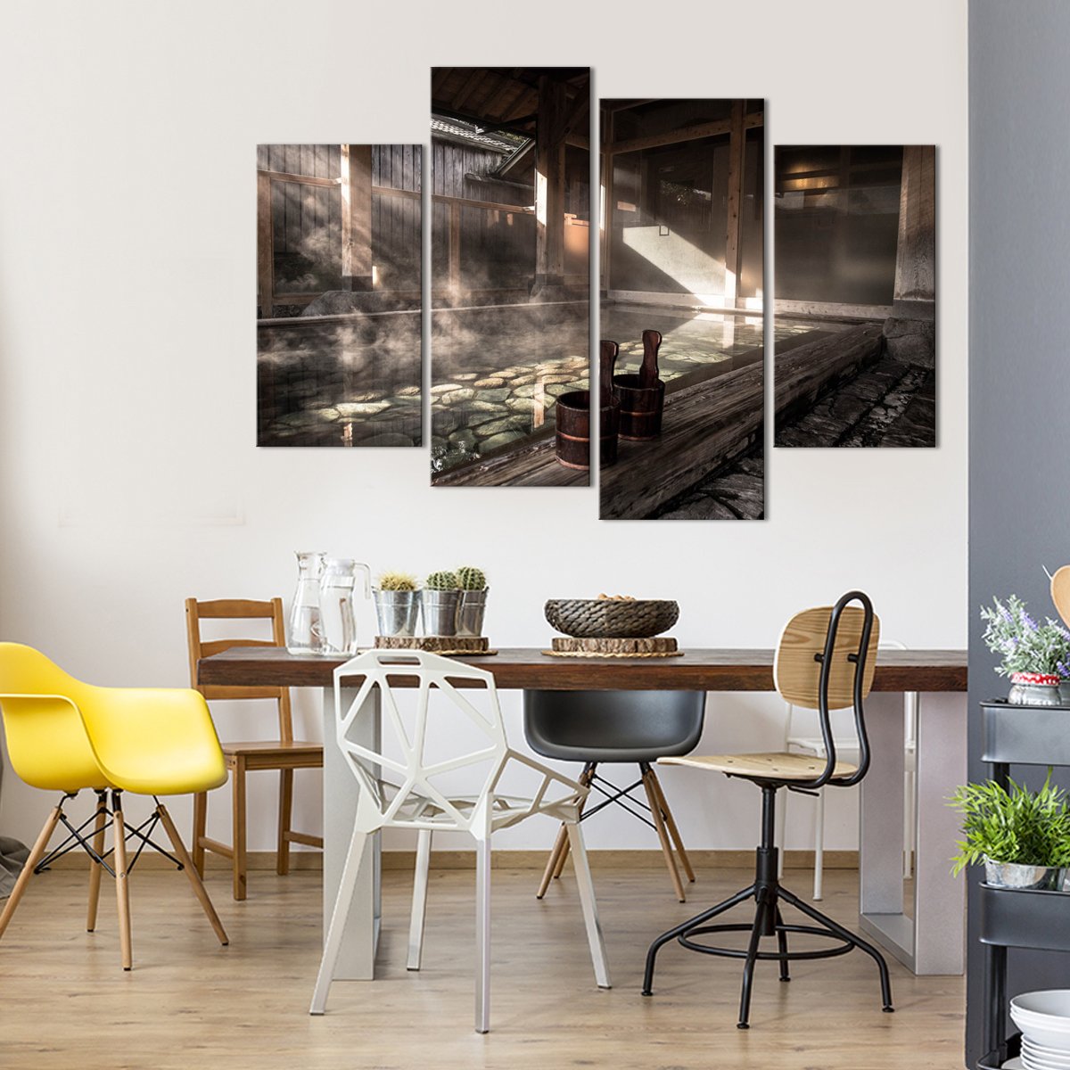 Onsen Multi Panel Canvas Wall Art