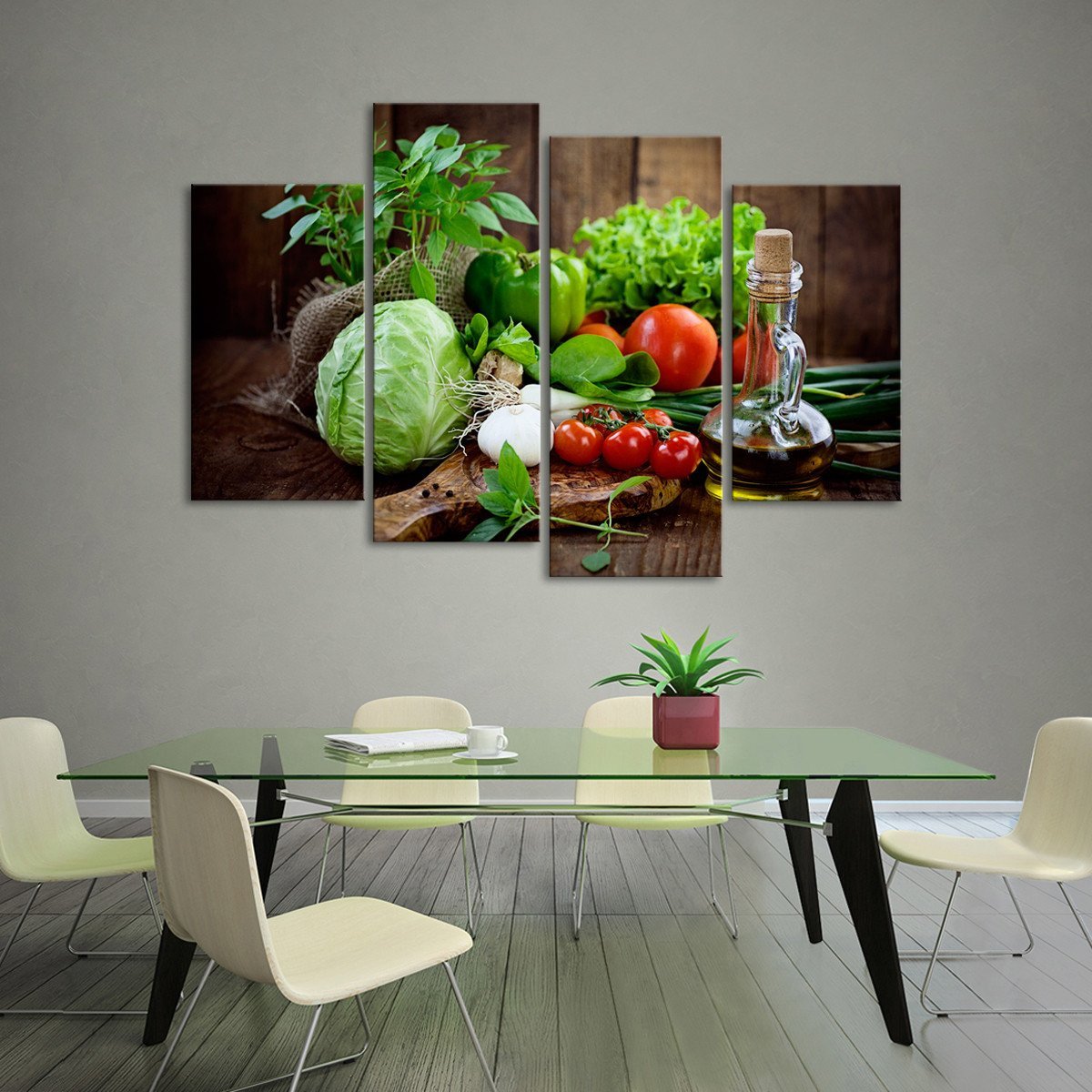 Organic Multi Panel Canvas Wall Art