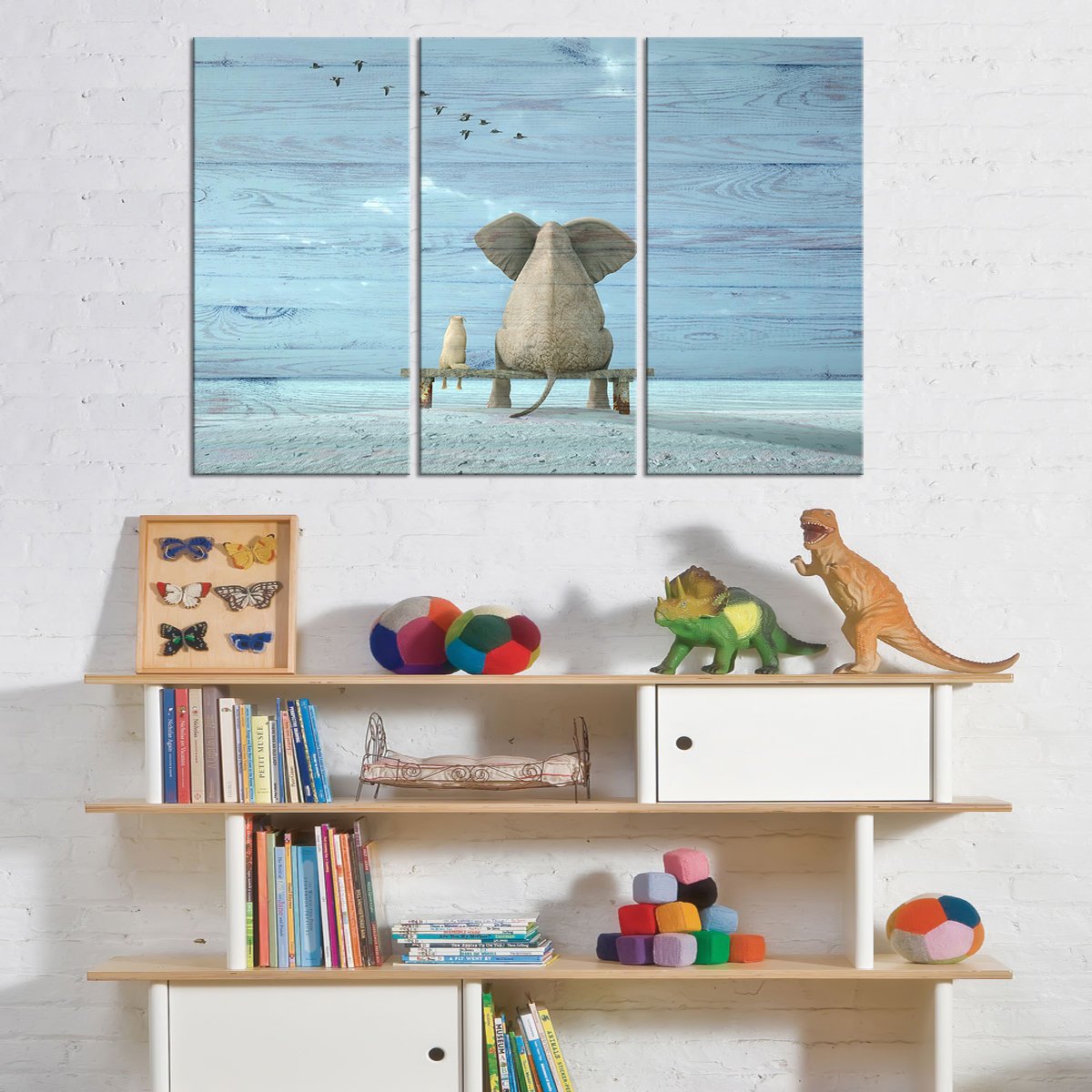 Elephant Daydream Multi Panel Canvas Wall Art