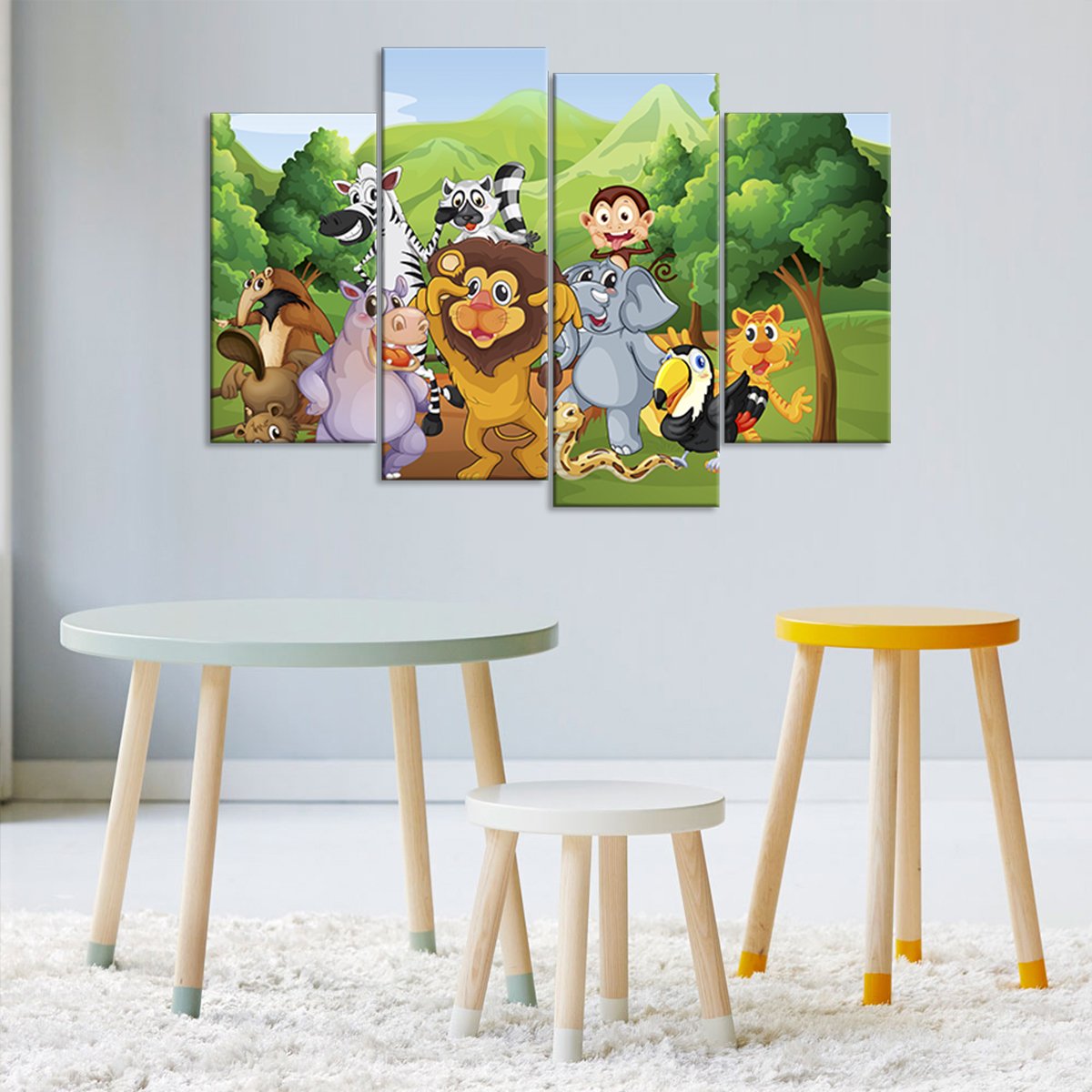 Animal Kingdom Multi Panel Canvas Wall Art