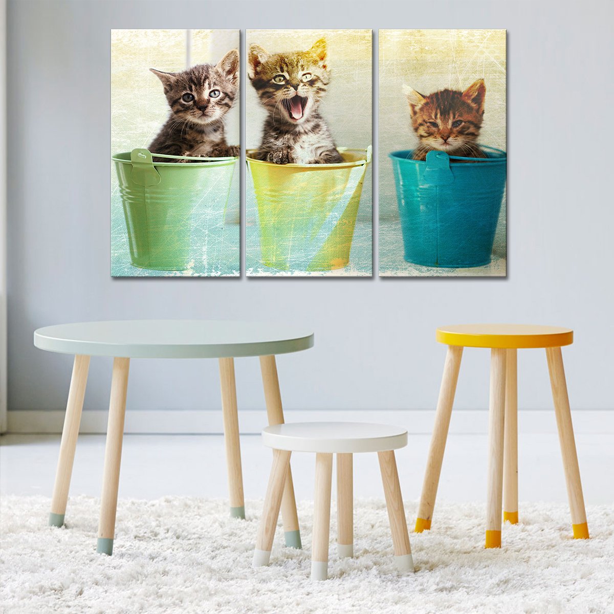 Kittens Multi Panel Canvas Wall Art