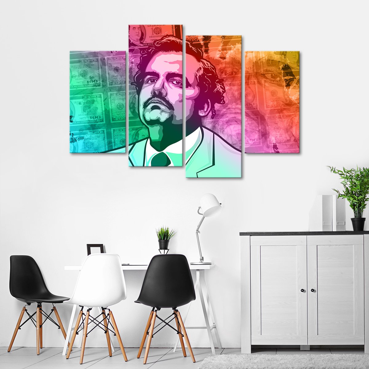 Pablo Escobar Multi Panel Canvas Wall Art