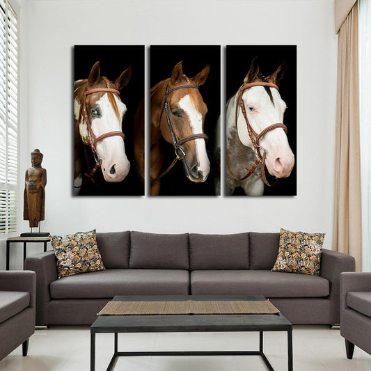 Paint Horses Multi Panel Canvas Wall Art