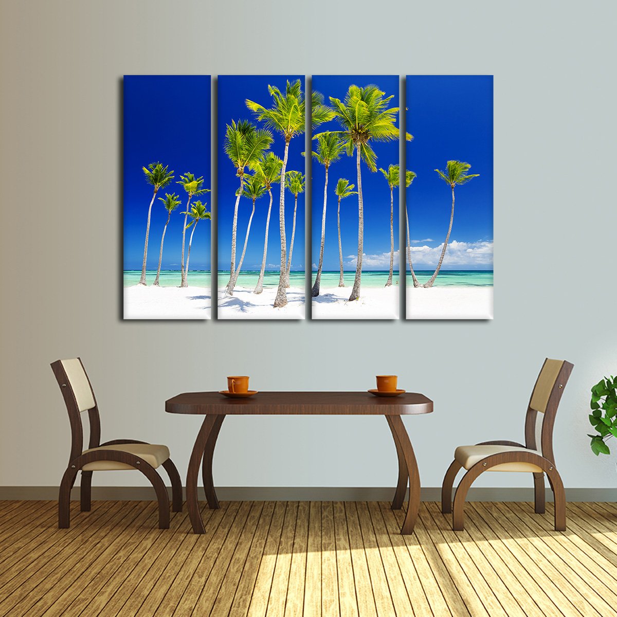 Palm Island Multi Panel Canvas Wall Art