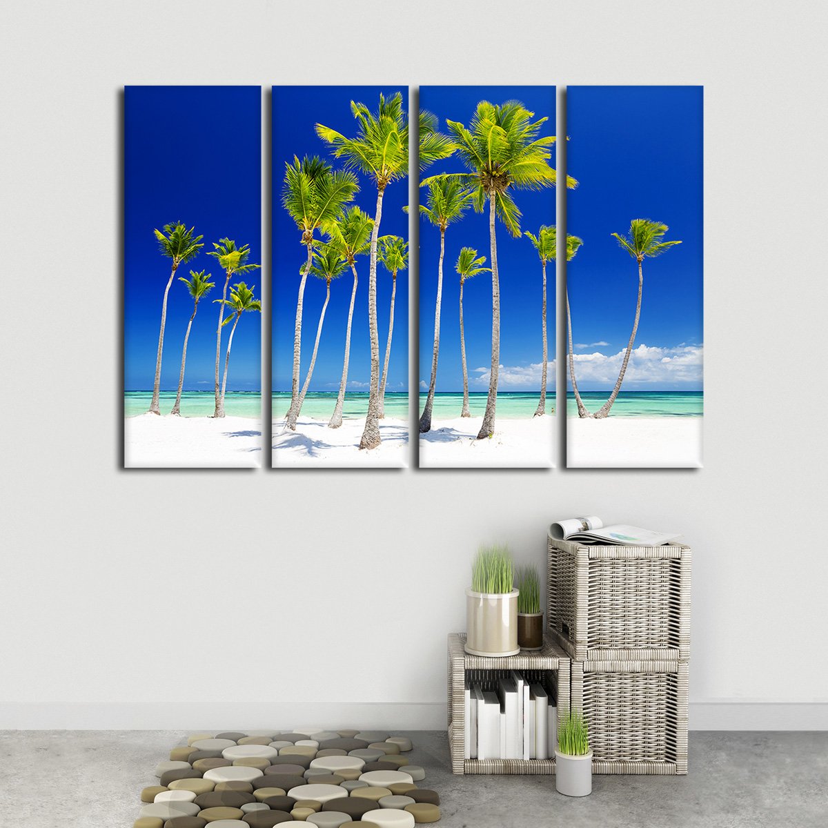 Palm Island Multi Panel Canvas Wall Art