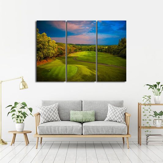 Panorama Golf Multi Panel Canvas Wall Art