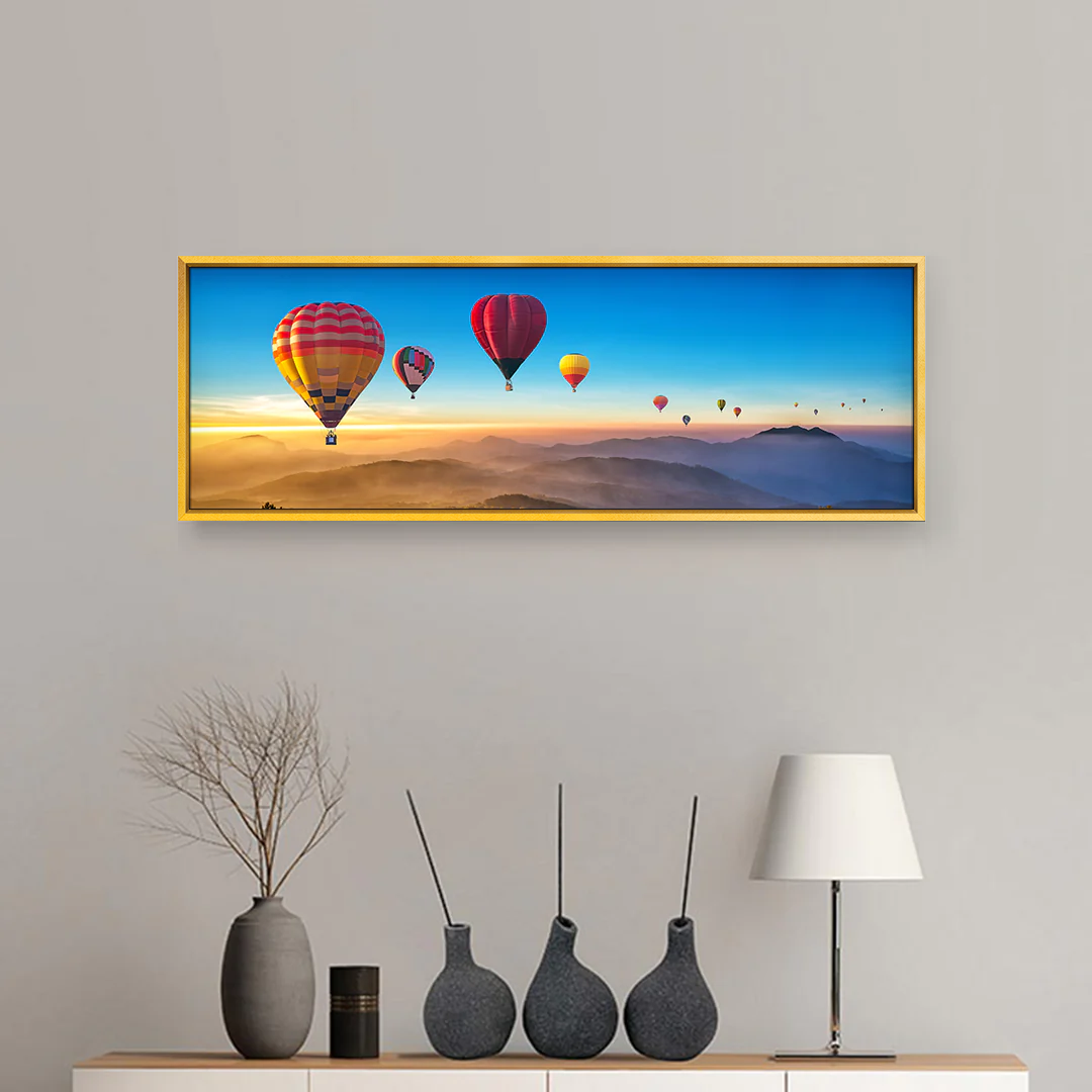 Panoramic - Framed Canvas Gold