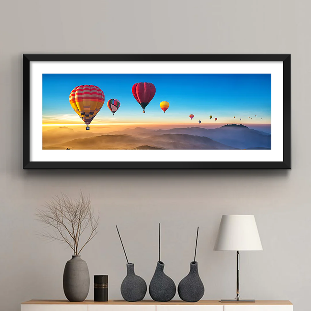 Panoramic - Framed Print Black