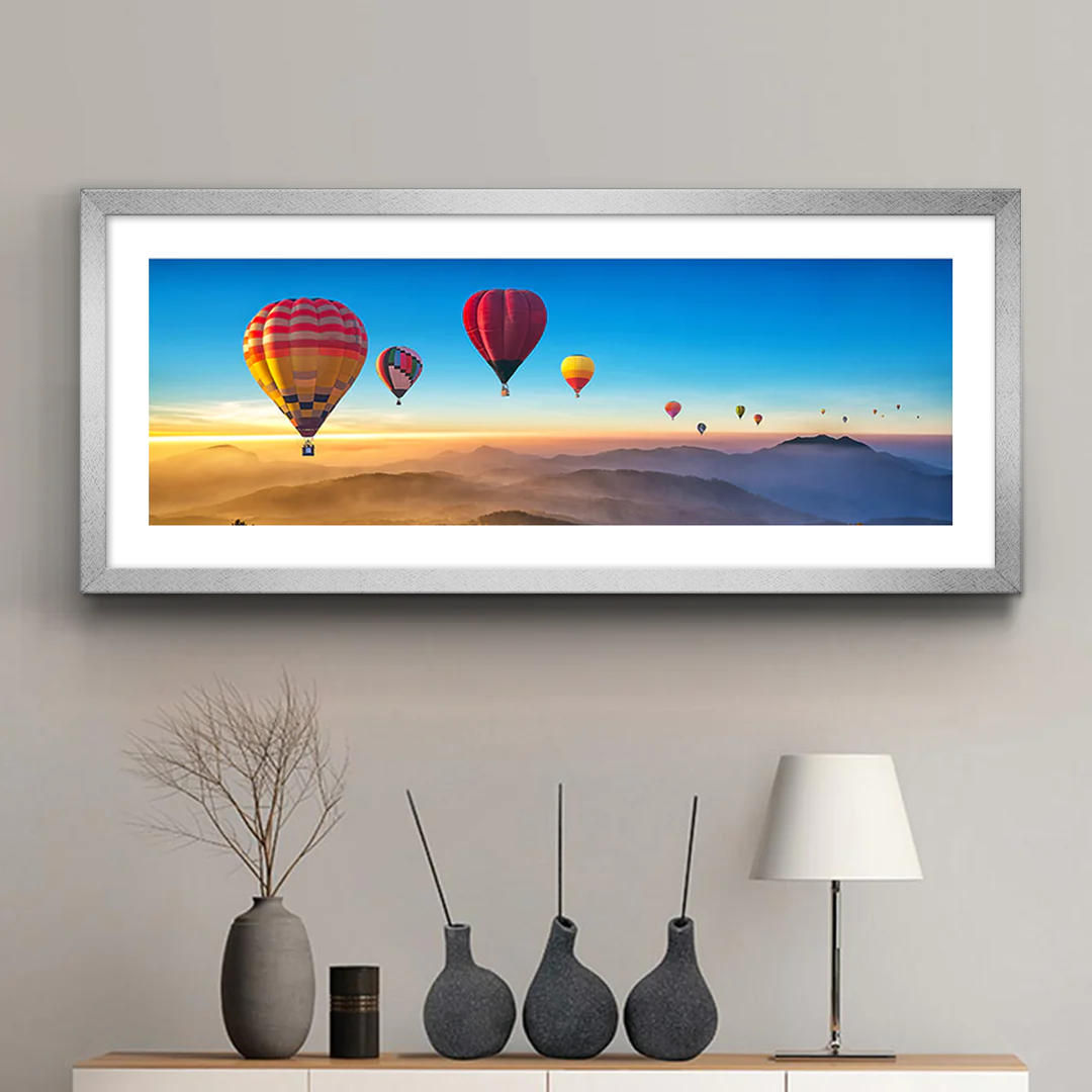 Panoramic - Framed Print Silver