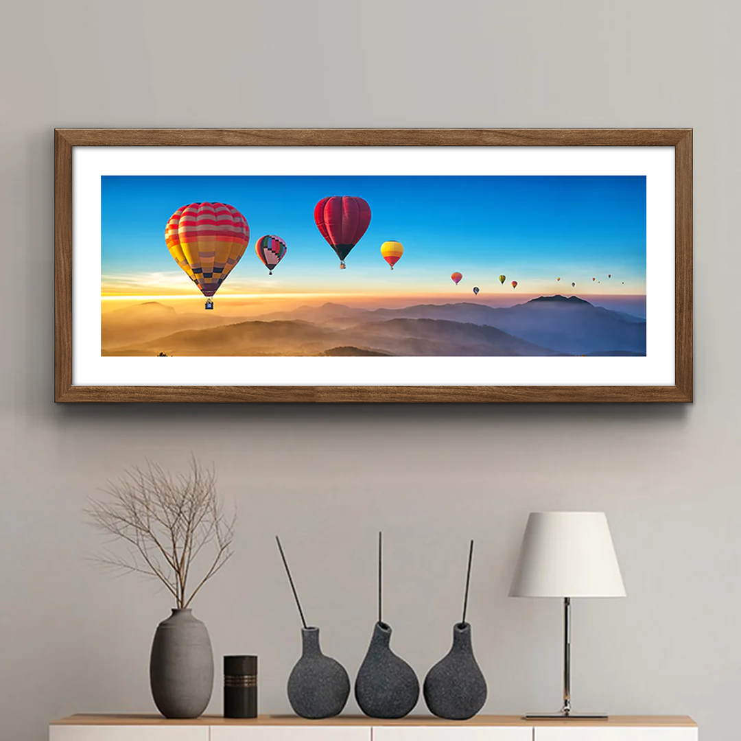 Panoramic - Framed Print Walnut
