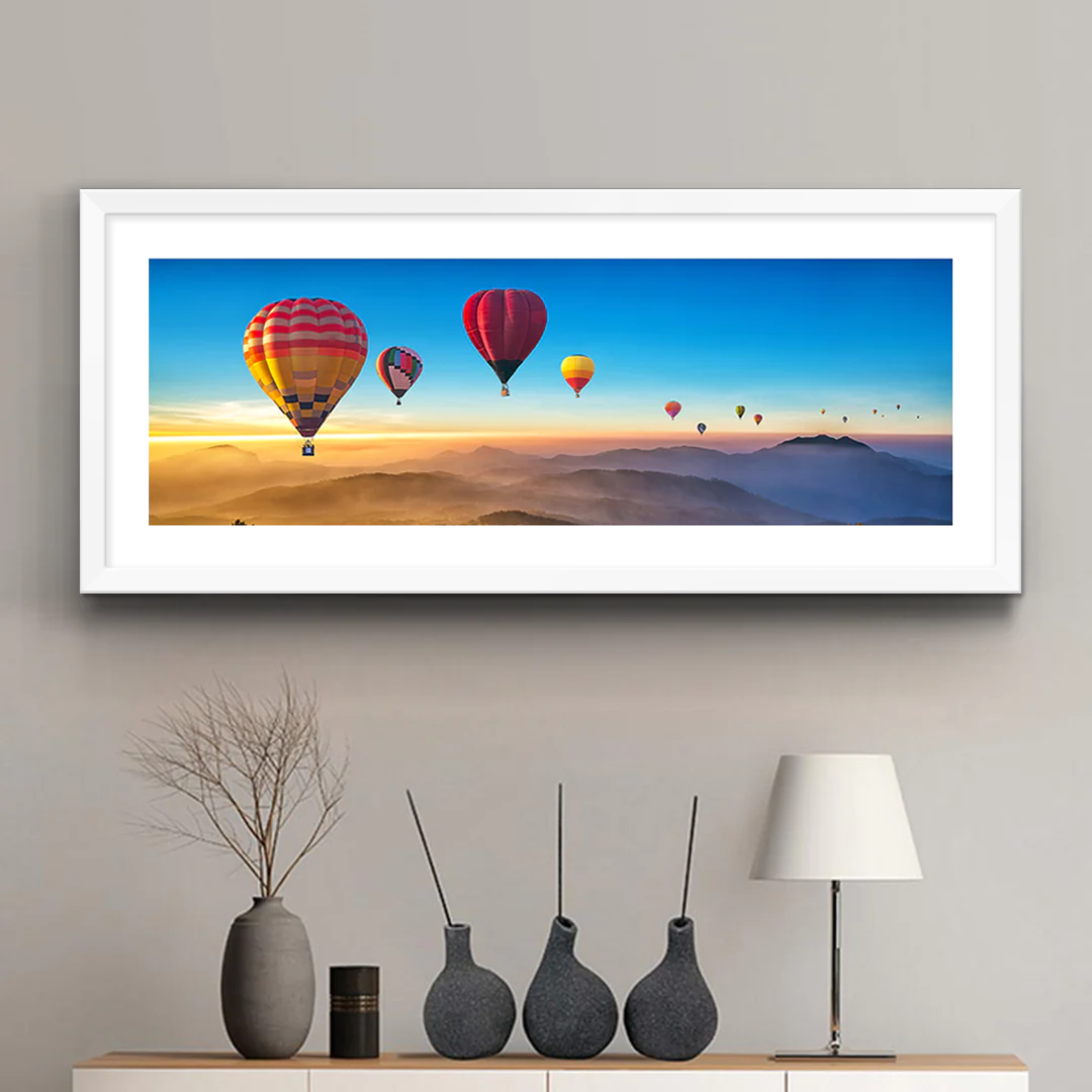 Panoramic - Framed Print White