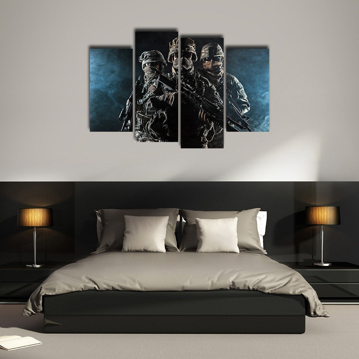 Paratroopers Multi Panel Canvas Wall Art