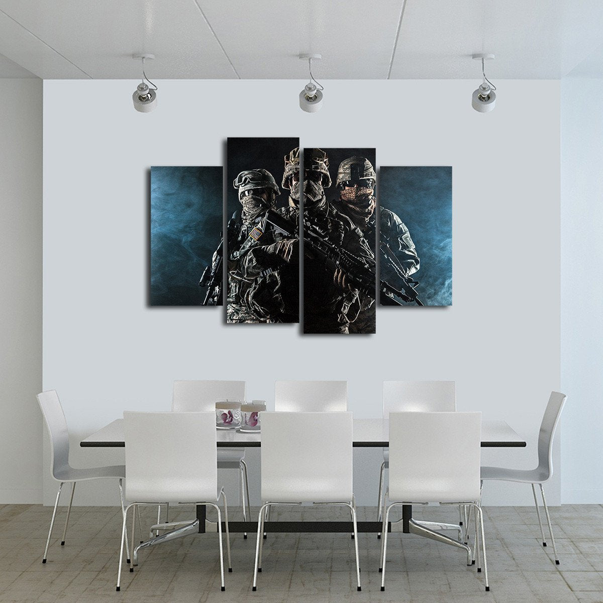 Paratroopers Multi Panel Canvas Wall Art