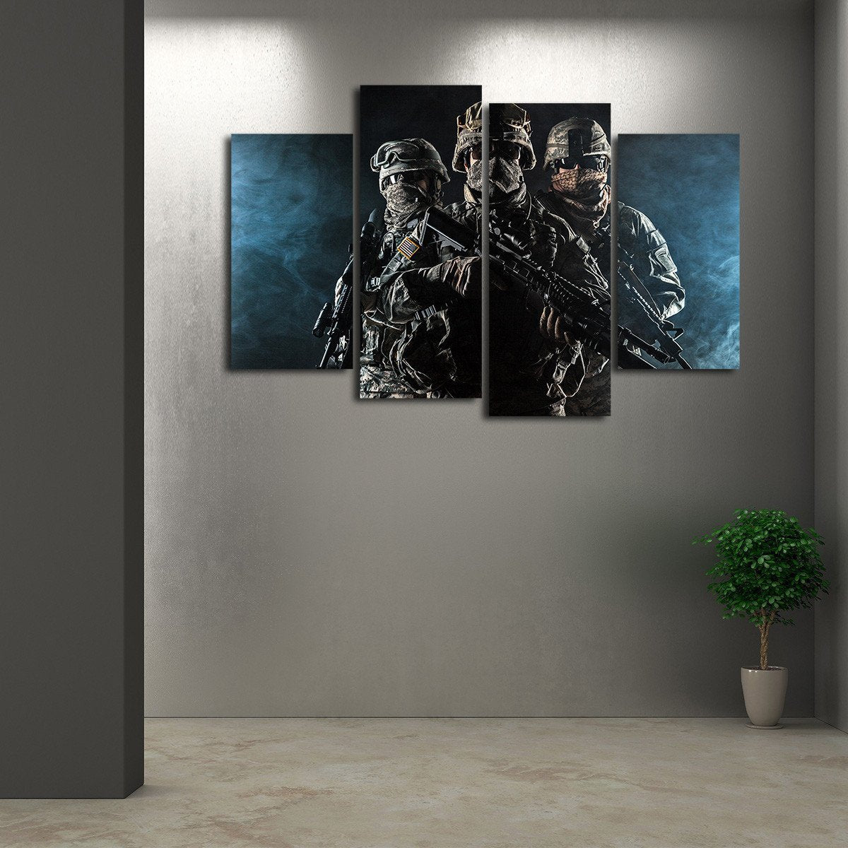 Paratroopers Multi Panel Canvas Wall Art