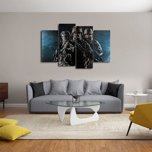 Paratroopers Multi Panel Canvas Wall Art