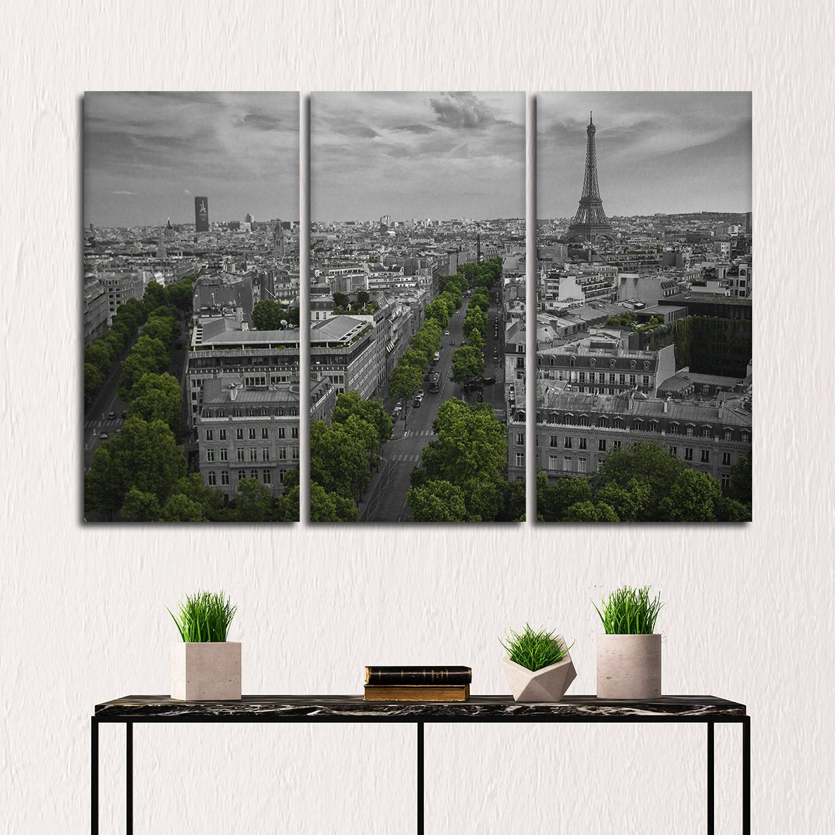 Paris View Pop Multi Panel Canvas Wall Art