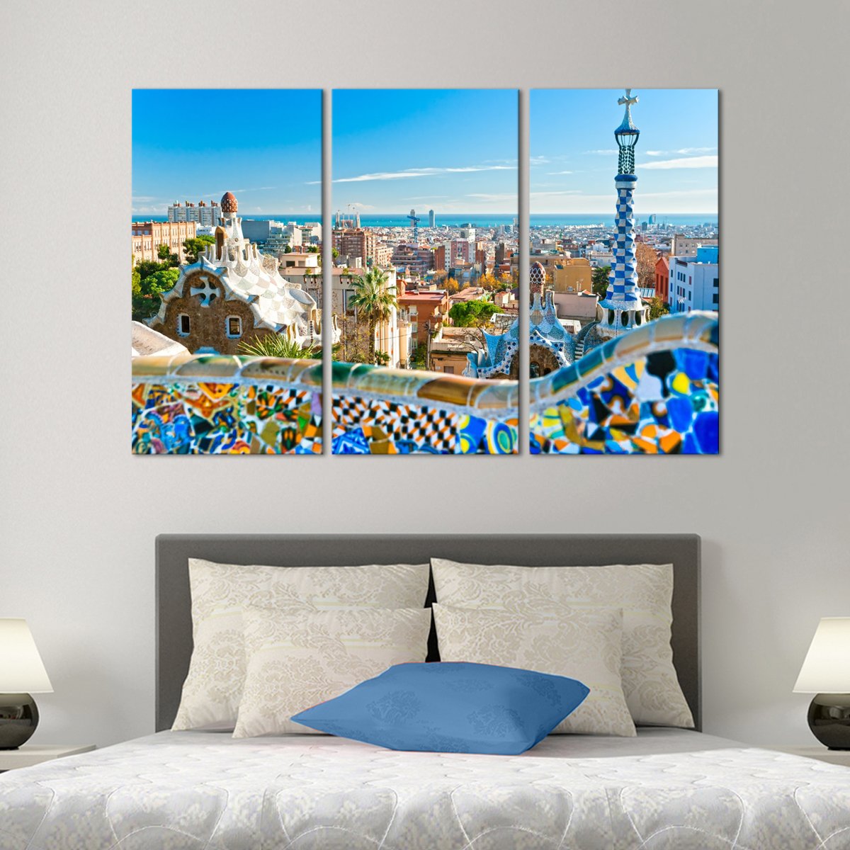 Park Guell Multi Panel Canvas Wall Art