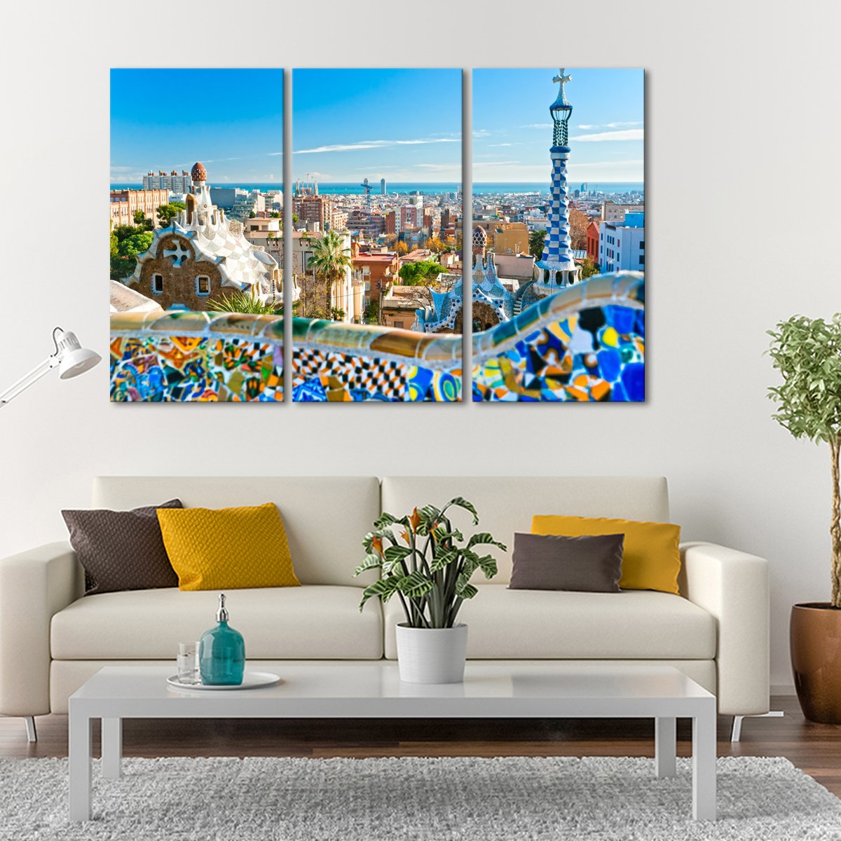 Park Guell Multi Panel Canvas Wall Art