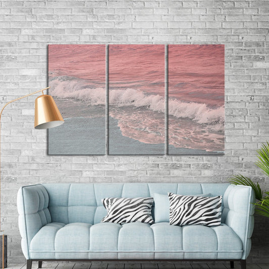 Pastel Ocean Multi Panel Canvas Wall Art