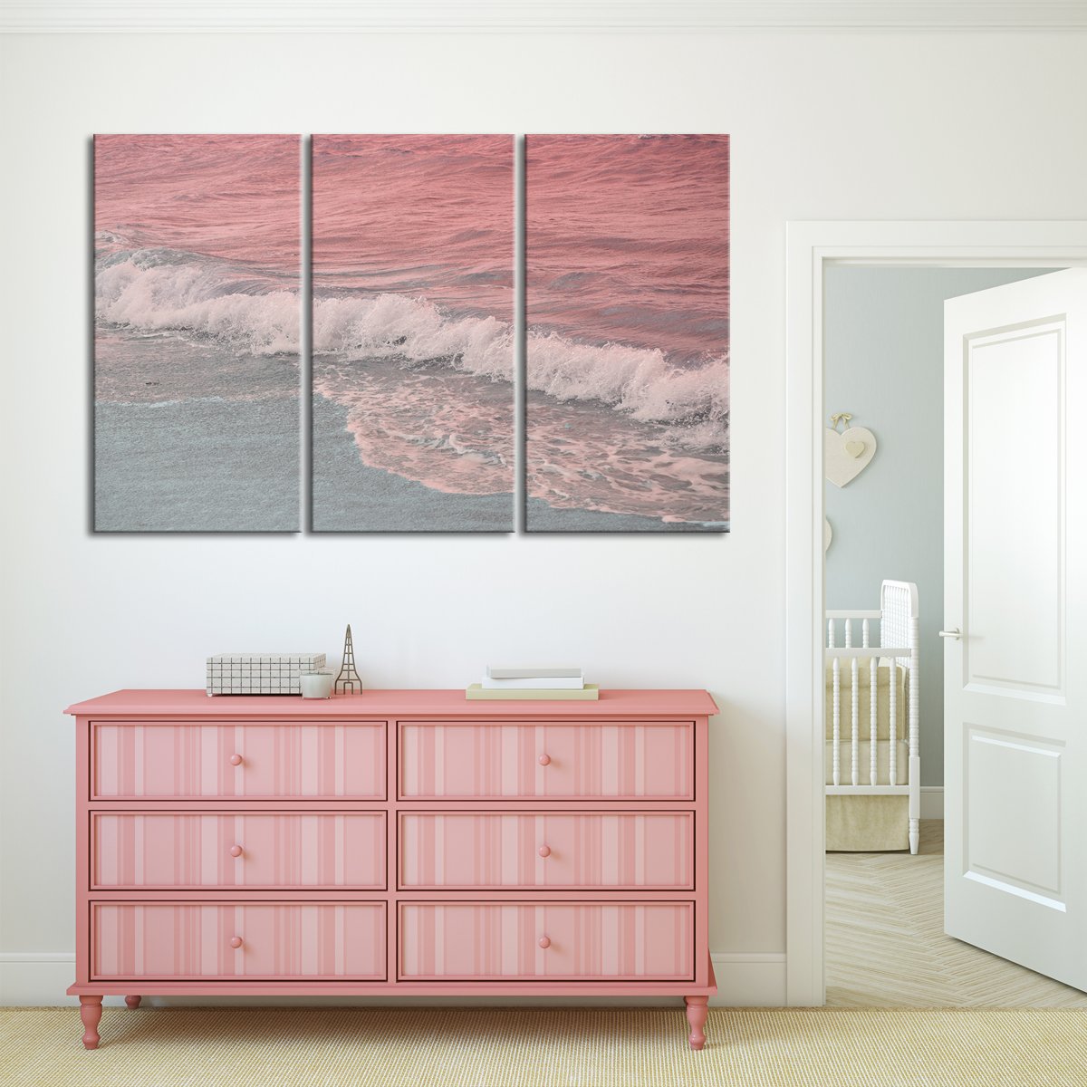 Pastel Ocean Multi Panel Canvas Wall Art