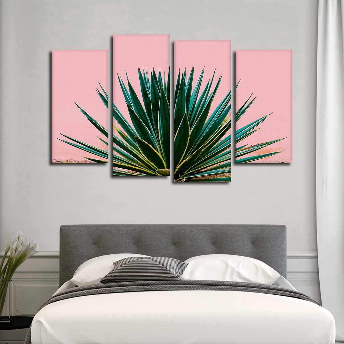 Pastel Tropics Multi Panel Canvas Wall Art