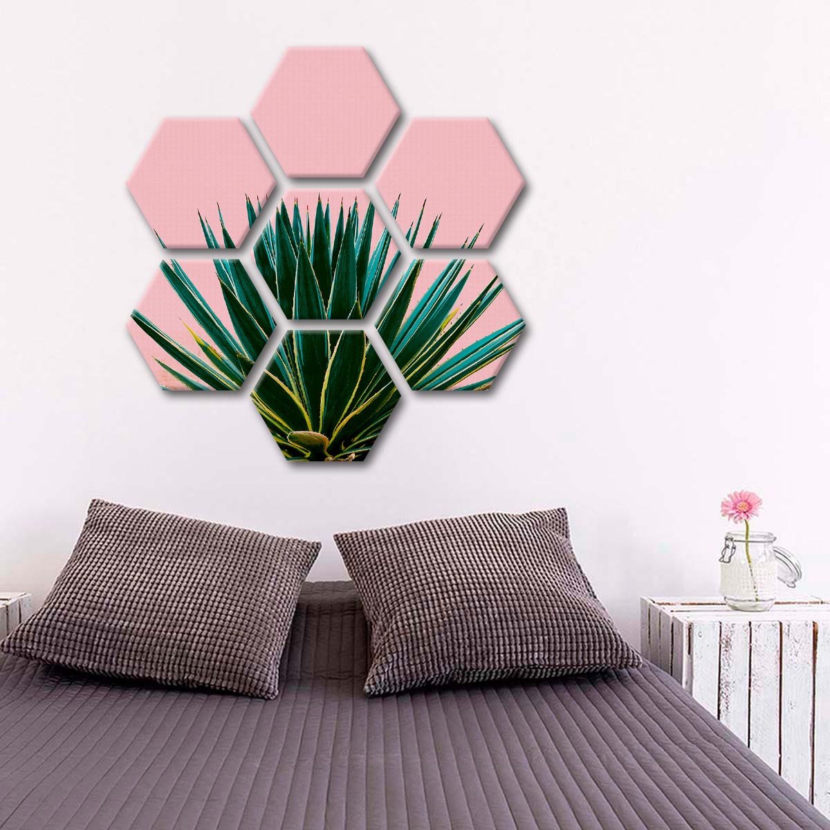 Pastel Tropics Multi Panel Canvas Wall Art