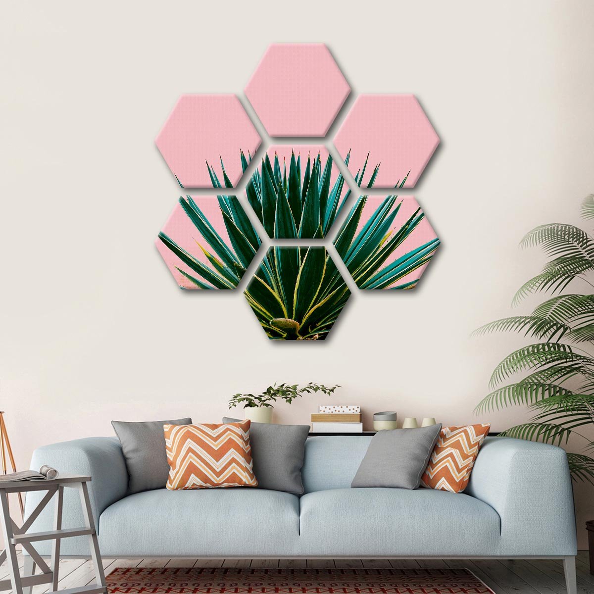 Pastel Tropics Multi Panel Canvas Wall Art