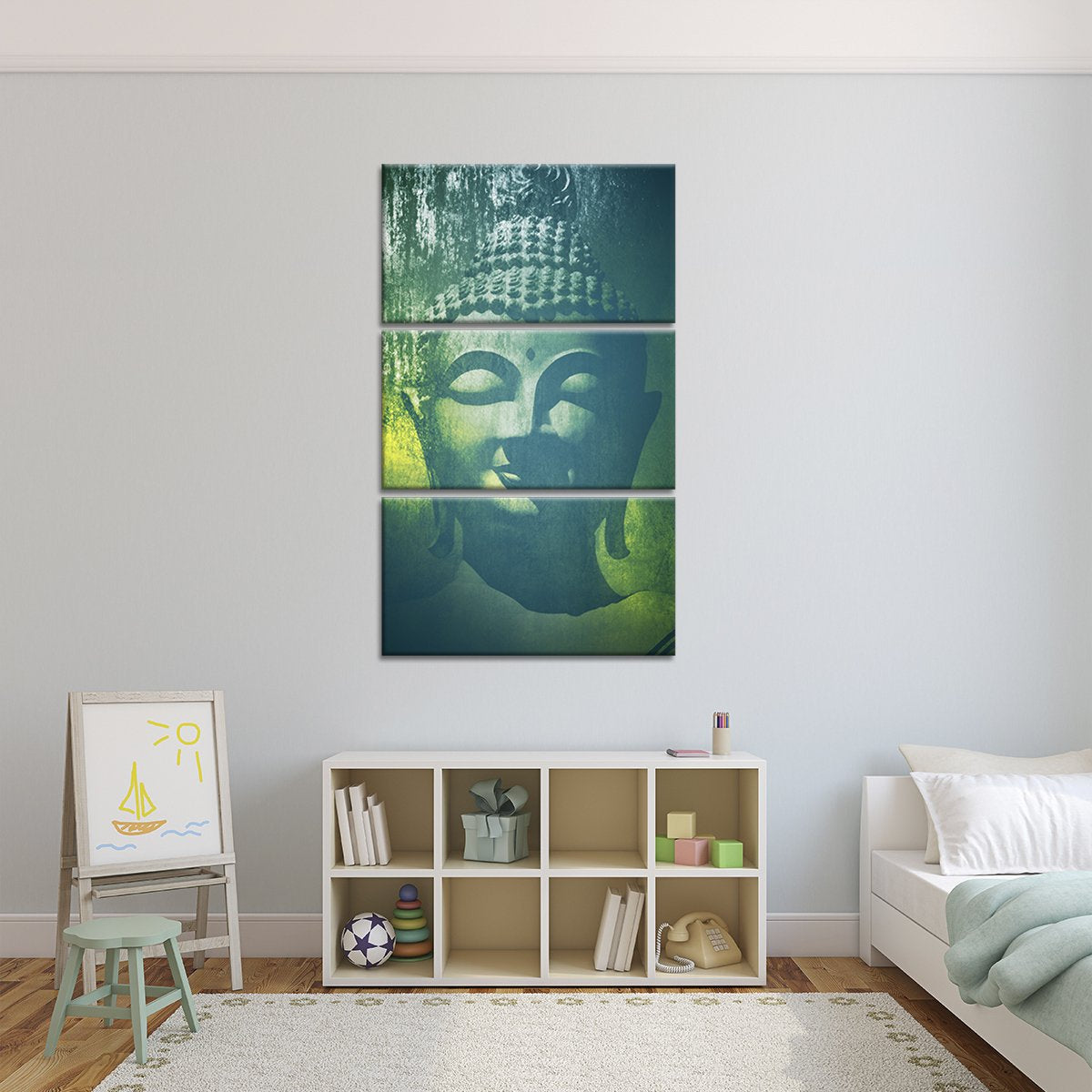 Patina Buddha Multi Panel Canvas Wall Art