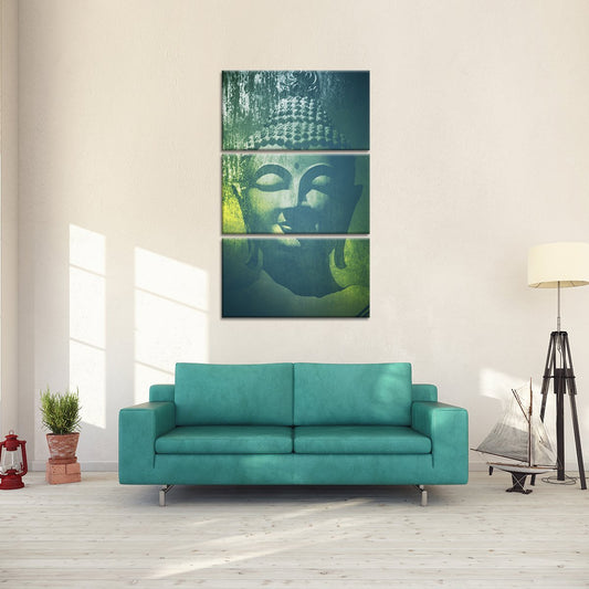 Patina Buddha Multi Panel Canvas Wall Art