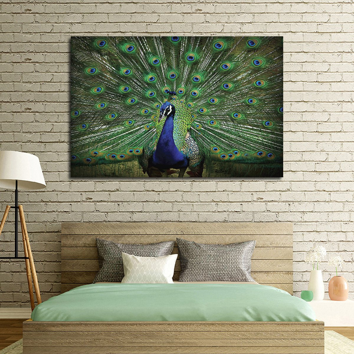 Peacock Feathers Multi Panel Canvas Wall Art