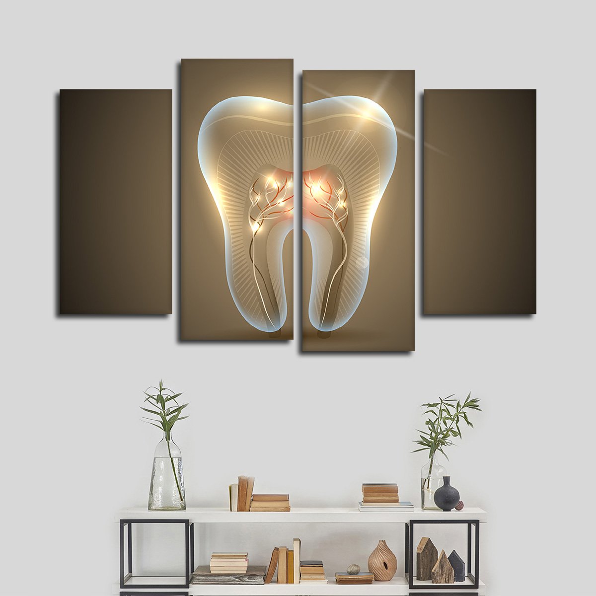 Pearly Whites Multi Panel Canvas Wall Art