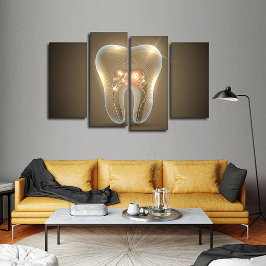 Pearly Whites Multi Panel Canvas Wall Art