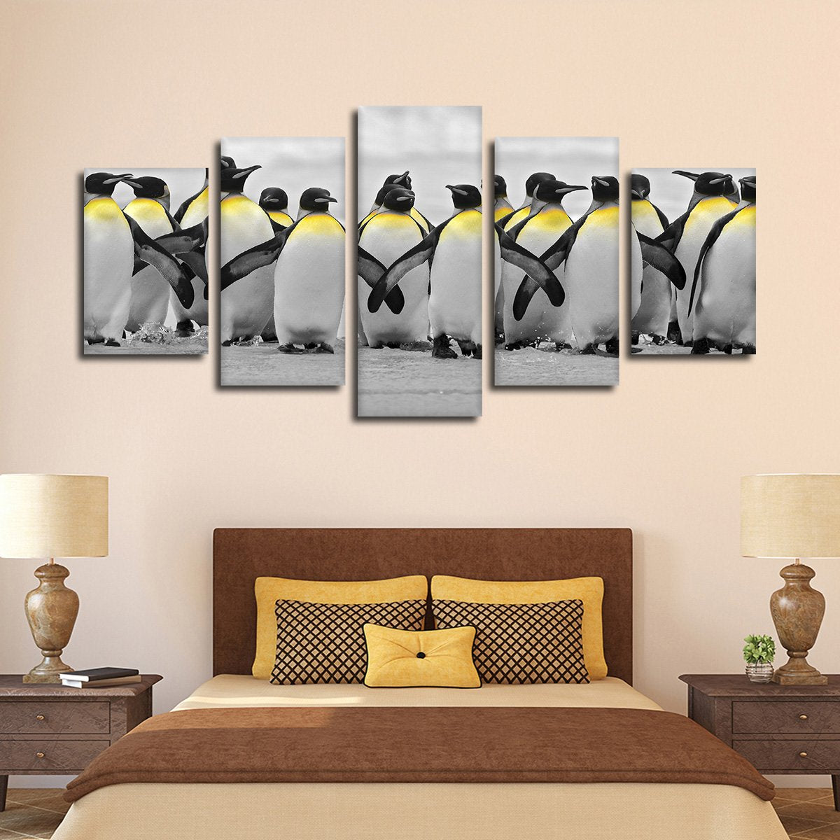 Penguins Pop Multi Panel Canvas Wall Art