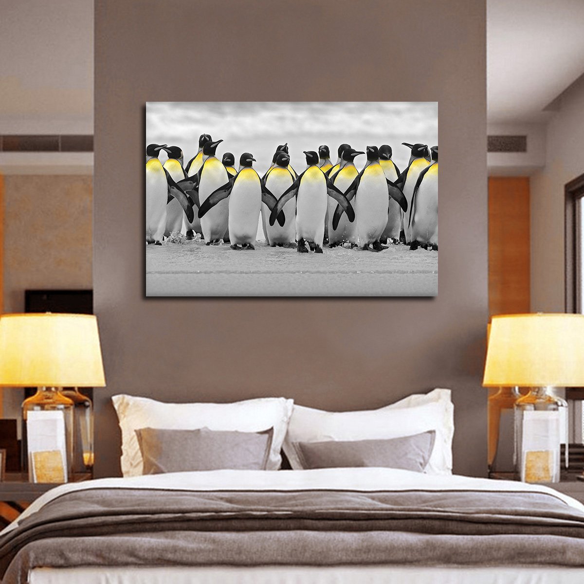 Penguins Pop Multi Panel Canvas Wall Art