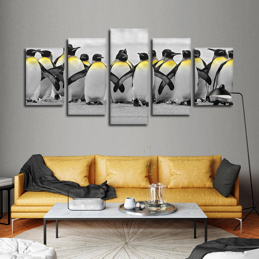 Penguins Pop Multi Panel Canvas Wall Art