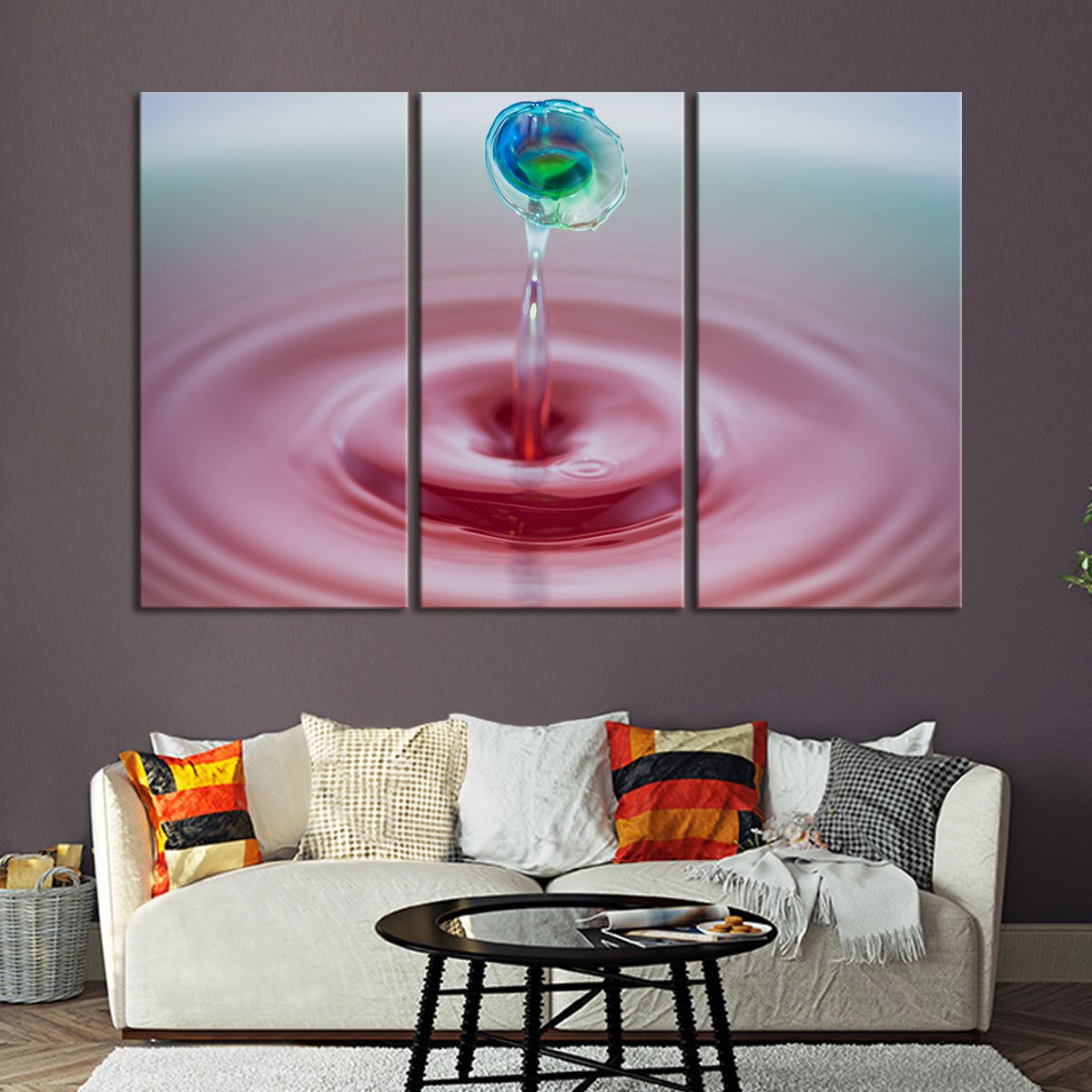Perfect Droplet Multi Panel Canvas Wall Art