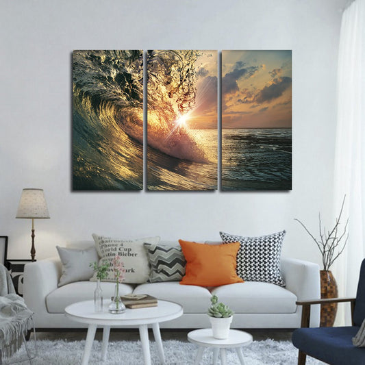 Perfect Wave Multi Panel Canvas Wall Art