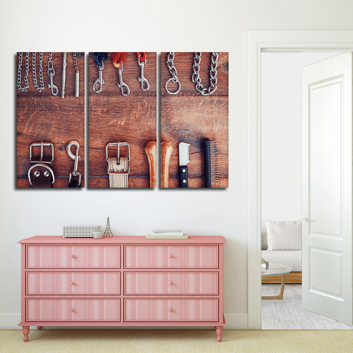 Pet Accessories Multi Panel Canvas Wall Art